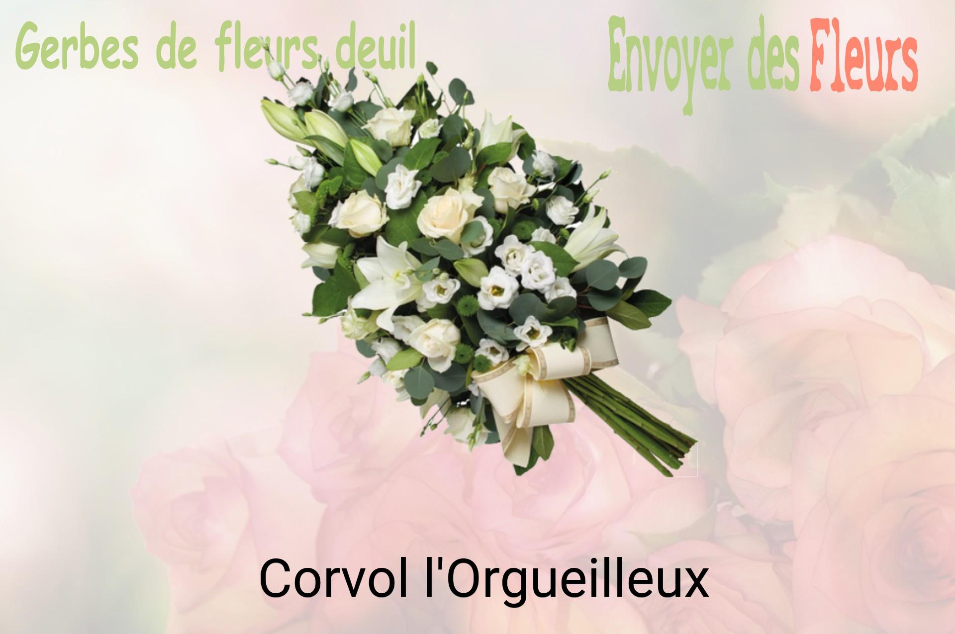 Gerbe de fleurs de deuil livrée à Corvol-l'Orgueilleux